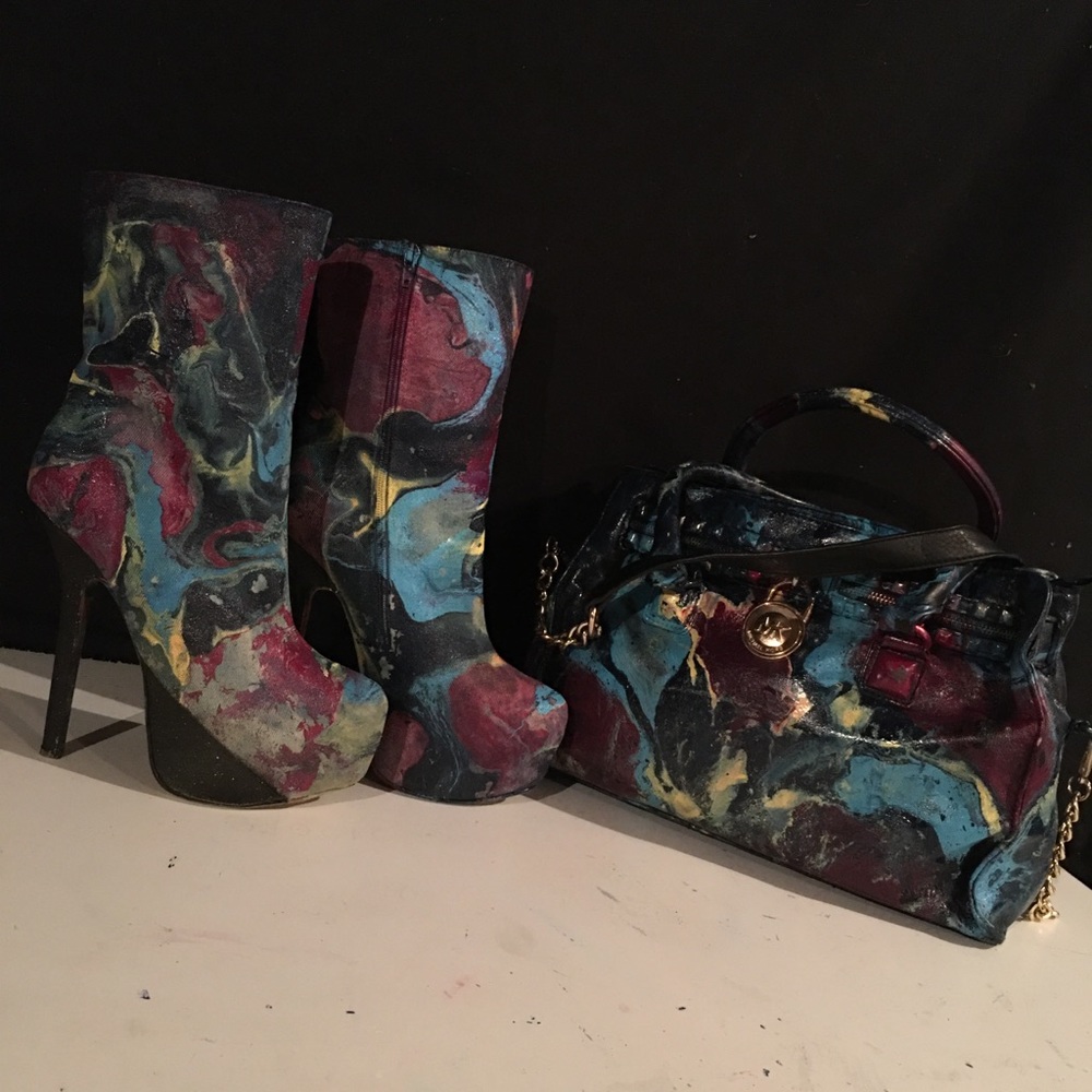 Michael Kors purse women’s high heel boots